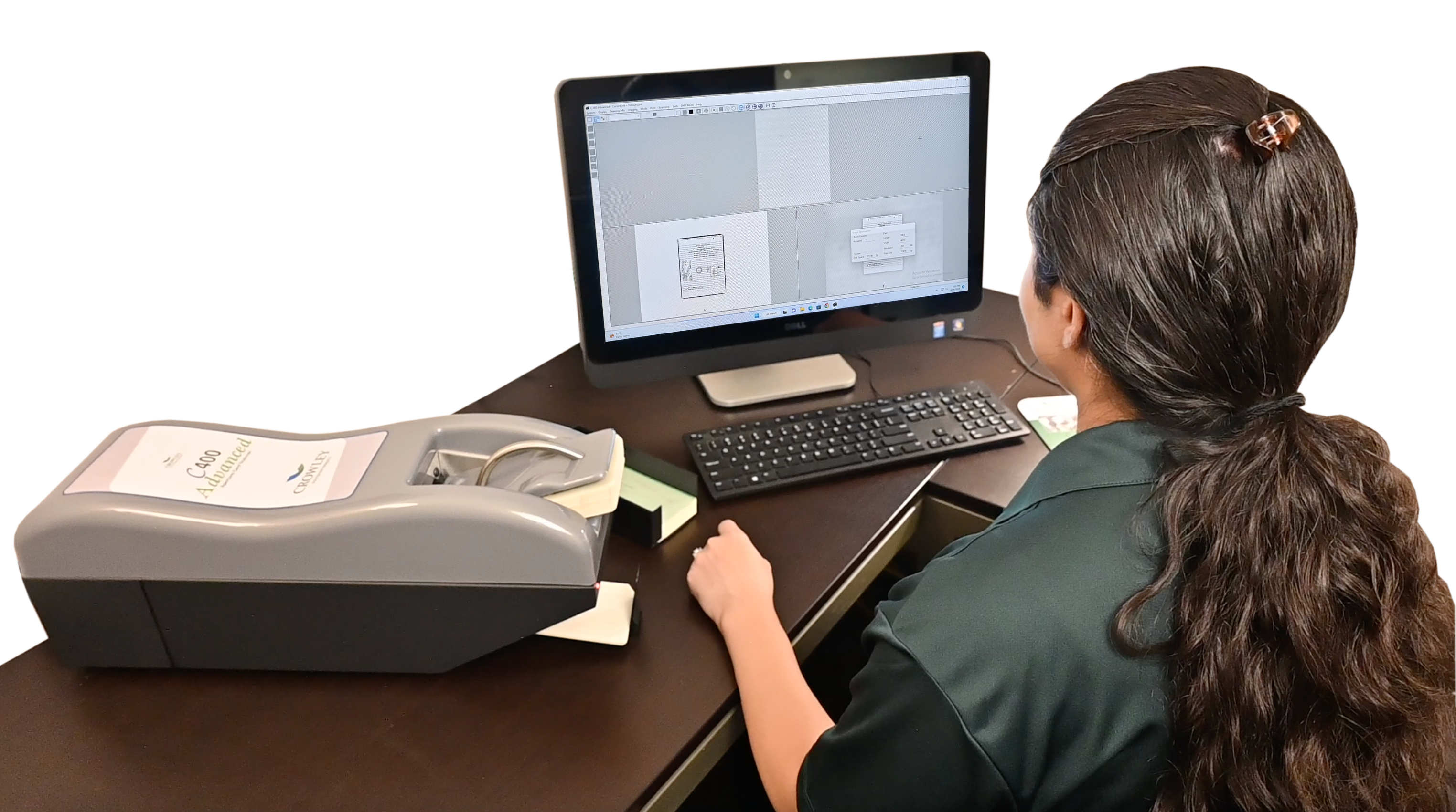 The C400 Advanced aperture card scanners are compact and conveniently fit into existing workstations.