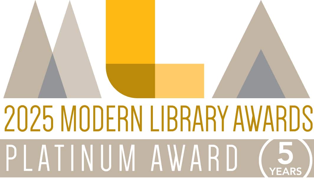2025 Modern Library Awards Logo Platinum Award 5 year honoree