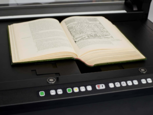 Scan bed on the OS C2 Book scanner